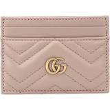 Gucci Korthållare Gucci GG Marmont Card Case - Dusty Pink Leather