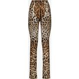 Dolce & Gabbana Dam - Quiltade jackor Kläder Dolce & Gabbana Leopard-print marquisette pants