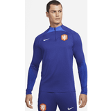 Holland T-shirts Nike Stickad fotbollsträningströja Nederländerna Dri-FIT för män Blå
