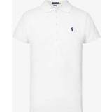 Dam Pikétröjor Polo Ralph Lauren Mens White Logo-embroidered Cotton-blend T-shirt