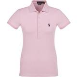 Dam - Rosa Pikétröjor Polo Ralph Lauren Slim Fit Stretch Shirt Woman shirt Light pink Cotton, Elastane Pink