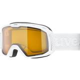 Uvex elemnt LGL skidglasögon för dam och herr kontrasthöjande imfritt synfält med förstoring white/lasergold lite-clear one