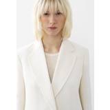 Cashmere - Dam Kavajer Chloé Buttonless tailored jacket White 68% Virgin Wool, 26% Wool, 6% Cashmere