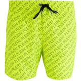 Philipp Plein Badkläder Philipp Plein repetitive logo fluorescent yellow swim shorts