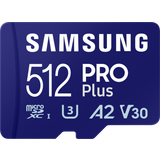 Samsung 512 GB - microSDXC Minneskort Samsung PRO Plus MicroSDXC UHS-I U3 V30 A2 130/180MB/s 512GB