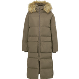 Svea W. Loose Fur Hood Coat Mole