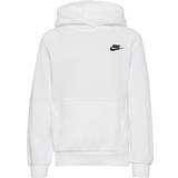 Nike Older Club Fleece Pullover Hoodie - White/Black