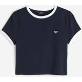 Superdry Dam T-shirts Superdry Vintage Ringer Crop Tee Eclipse Navy/optic W, T-shirts