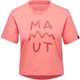 Mammut Dam T-shirts Mammut Women's Massone T-Shirt Cropped Lettering, XS, Salmon