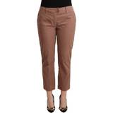 Costume National Brown Cotton Tapered Cropped Pants IT38