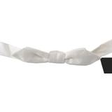 Dolce & Gabbana Slipsar Dolce & Gabbana Mens White 100% Silk Slim Adjustable Neck Papillon Men Tie Multicolour One