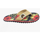 Denim Flip-Flops Gumbies Islander - Denim Hibiscus