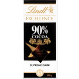 Lindt Mörkrost Choklad Lindt Excellence Dark 90% Cocoa Chocolate Bar 100g 1pack