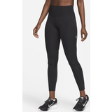 Dam - Löpning Tights Nike Women's Mid-rise 7/8 Graphic Leggings With Pockets Fast Löparkläder Black