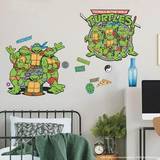 Polyester Väggdekor Barnrum York Wallcoverings Teenage Mutant Ninja Turtles Peel And Stick Giant Decals