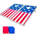 Supporterprylar GoSports Cornhole PRO Regulation Bean Bag Toss Game Set American Flag Design