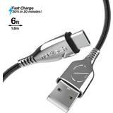 Naztech Kablar Naztech Titanium USB USB-C Braided Cable 6ft