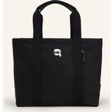 Karl Lagerfeld Handväskor Karl Lagerfeld K/ikonik Nylon Large Zip-top Tote Bag, Woman, Black, Size: One size