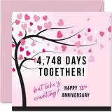 Årsdagar Grattiskort & Inbjudningskort STUFF4 4748 Days Together Wedding Anniversary