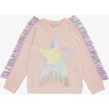 Stella McCartney Överdelar Stella McCartney Girls Pink Kids Star-shaped Panel Tassel Cotton-jersey Sweatshirt 2-12 Years Years