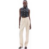 Filippa K Dam Byxor Filippa K Julie high-waisted trousers women Linen/Flax/Recycled Viscose/Elastane/Viscose Neutrals