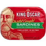 King Husdjur King Oscar Wild Caught Sardines Extra Olive Oil Two Layer 12-22 Fish