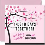 Årsdagar Grattiskort & Inbjudningskort STUFF4 Cards & Invitations 14610 Days Together Wedding Anniversary