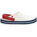 Slingback Utetofflor Crocs Crocband - White/Blue Jean