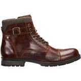 Dragkedja - Herr Skor Jack & Jones Leather Boots - Brun/Brown Stone
