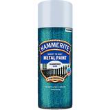 Hammarlack målarfärg Hammerite Direct to Rust Hammered Metallfärg Silver 0.4L