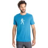 Icebreaker Herr T-shirts Icebreaker IB Ms Tech Lite II S/S Tee Trail Hiker BLUE GEO BLUE XL