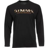 Kläder Simms Logo Shirt LS Black