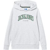 Hoodies Jack & Jones Logotyp Hoodie För Pojkar Grå