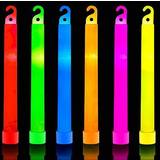Ultra 32 Bright 6 Inch Large Glow Sticks Chem Light Sticks with 12 Hour Duration Camping Glow Sticks Glowsticks for Parties and Kids Colorful