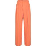 Vero Moda Orange Byxor & Shorts Vero Moda Loose Fit High Rise Trousers - Orange/Exotic orange