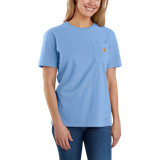Carhartt Dam T-shirts Carhartt Women's Short Sleeve Pocket T-shirt - Skystone