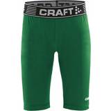 Craft Sportswear Gröna Byxor & Shorts Craft Sportswear Pro Control kompressionstights til børn, Team green