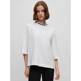 Hugo Boss Bomull - Dam T-shirts HUGO BOSS Women's Dinaya T-Shirt, White100