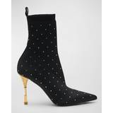 Balmain Kängor & Boots Balmain Moneta ankle boots in rhinestone mesh black