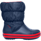 29½ Vinterskor Crocs Kid's Winter Puff Boot - Navy/Red