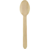 Engångsbestick PartyDeco Disposable Cutlery Wooden Spoon 16.5cm 100-pack
