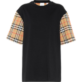 Burberry Dam T-shirts Burberry Vintage Check T-shirt - Black
