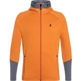 Peak Performance Orange Kläder Peak Performance M Rider Mid Zip Hood - Orange Flare/Quiet Grey