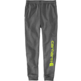 Carhartt Byxor & Shorts Carhartt Relaxed-Fit Midweight Tapered Logo Sweatpants for Men Carbon Heather