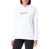 Hugo Boss Bomull - Dam Tröjor HUGO BOSS C Edelight 1 Hooded Sweatshirt - White