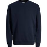 Jack & Jones Plain Crew Neck Sweatshirt - Blue/Navy Blazer
