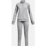 Under Armour Tracksuits Under Armour Girls' Knit Tracksuit Mod Gray White YMD 54 in