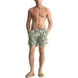 Gant Herr Badbyxor Gant Classic Fit Tropical Leaf Pattern Swim Shorts - Kalamata Green