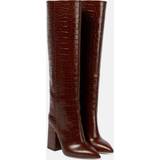Bruna Höga stövlar Paris Texas Anja Croc-Embossed Leather Boot brown