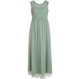 34 - Långa klänningar Vila Blonde Maxi Dress - Green Milieu